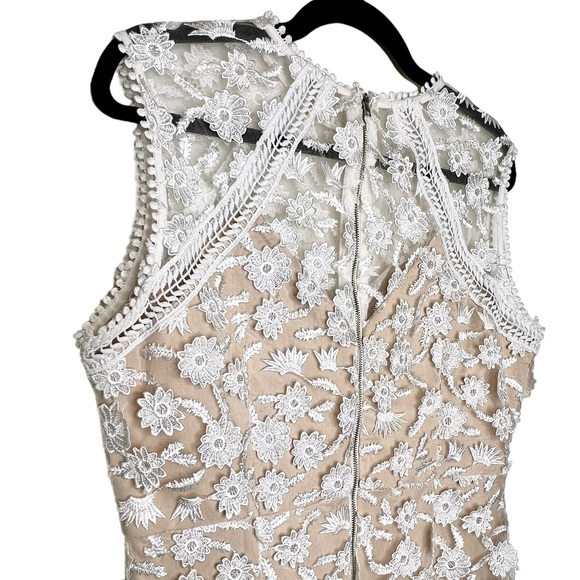 Helen Owen x AQUA Embroidered Sheath Dress in White Size Large - Picture 9 of 10
